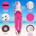 thumbnail image 5 of Goplus 11' Inflatable Stand Up Paddle Board SUP W/ Carrying Bag Aluminum Paddle Pink, 5 of 12