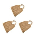 thumbnail image 4 of maskred Stylish And Functional Straw Handbag For All Needs Straw Beach Bag Shoulder Bag Straw Bag Tote Bag khaki 3Set, 4 of 6