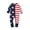 Blue, variant on Weebloom Baby Boy Girl Outfits Footless 4Th Of July Long Sleeve Romper Jumpsuit For Independence Day Fall And Casual Zip Up Pjs Sleepers Onesies Pajamas Clothes Set Blue 0-3 Months