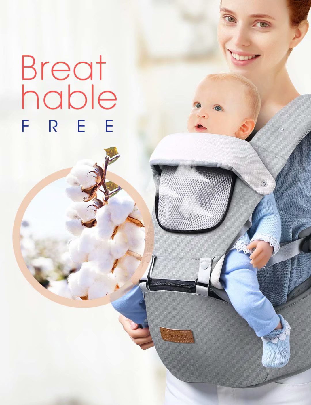 SORBEBE Korea Premium Infant Newborn Adjustable Baby Wrap Carrier Sling Hip Seat 
