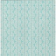 thumbnail image 5 of HomeRoots 601609 5 x 8 ft. Aqua & Beige Ogee Washable Indoor & Outdoor Rectangle Area Rug, 5 of 5