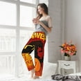 thumbnail image 4 of Uemuo Halloween Pumpkin Pattern Women's Wide Leg Palazzo Lounge Pants with Pockets Light Weight Loose Comfy Casual Pajama Pants-Medium, 4 of 9