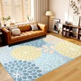 thumbnail image 2 of Ultrug Boho Floral Area Rug Soft Modern Rugs Washable Carpet for Living Room Bedroom Home Decor,4'x6',Blue, 2 of 7