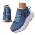 thumbnail image 3 of Women's Boots High Top Lined Thick Sole Height Enhancing Athletic Shoes for Casual Daily Wear, 3 of 9