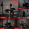 thumbnail image 2 of PUATUL 8 in 1 Olympic Weight Bench Set with Leg Extension and Leg Curl, Multi-Function Bench Press Set with Preacher Curl Pad and Squat Rack, Full-Body Strength Training Equipment, 2 of 7
