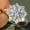 Q639 White Gold Color, variant on Snowflake Ring For Women Special Interest Design Fashion Zircon Copper White Gold Q639 Tone Size 6 9 Snowflake