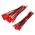 40 Pairs 2 Pin JST Plug Socket Connector M to F 110mm Cable Wire Red