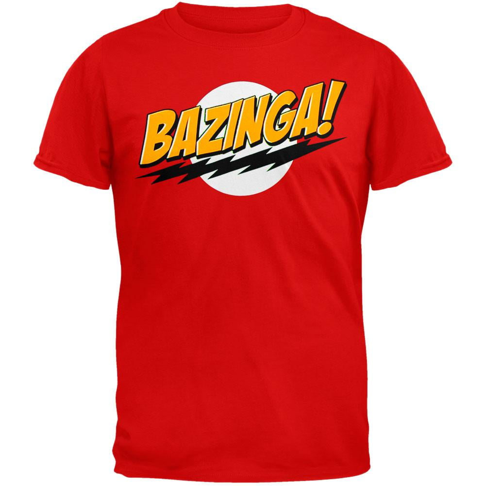 gemakkelijk Buitenlander marge The Big Bang Theory Bazinga! Adult T-shirt - Walmart.com
