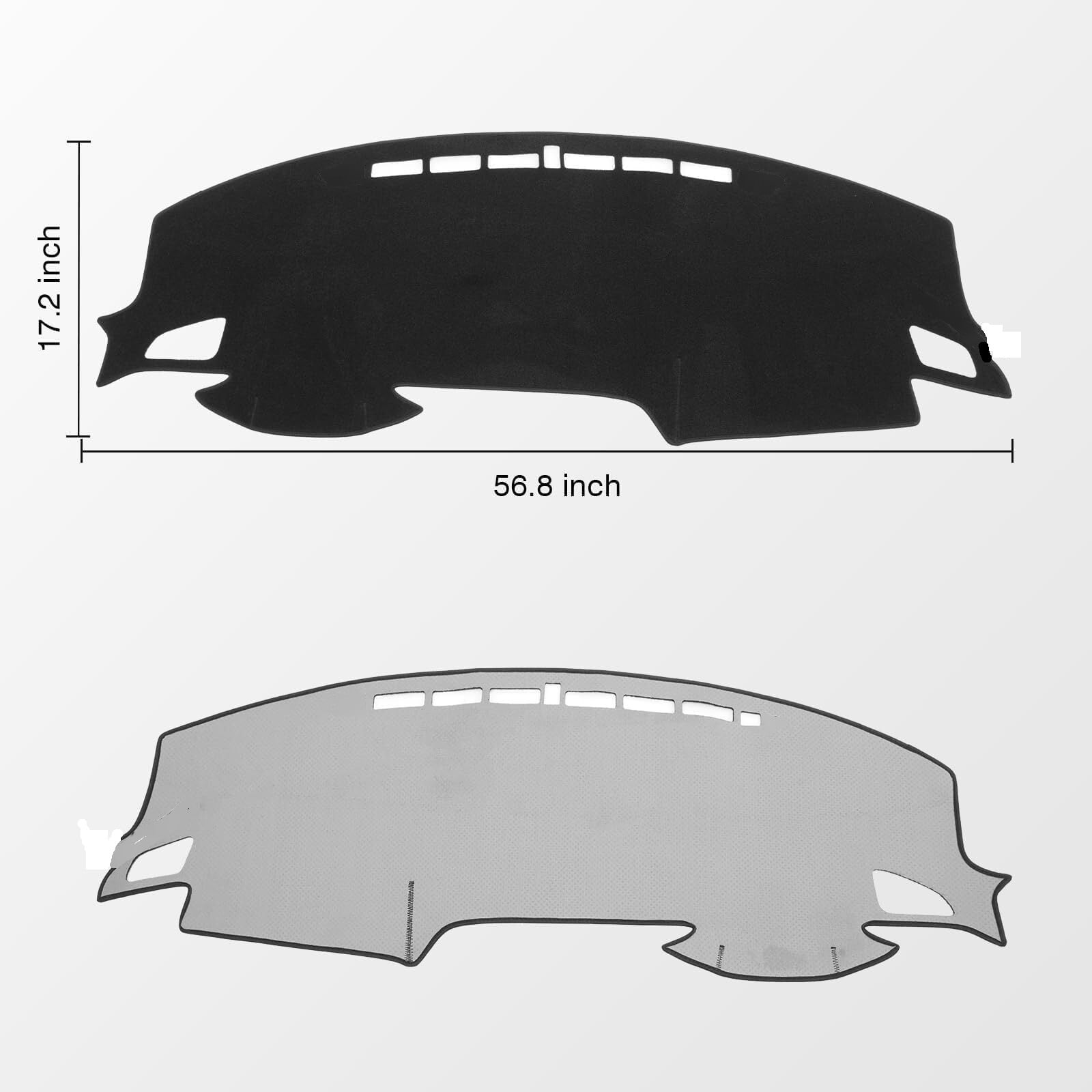 GUANGHUI Car Dash Cover Mat for Civic 2016-2018 2019 2020 2021 (Hatchback/Sedan/Coupe) Polyester Non-Slip Center Console Dash Cover Interior for Civic Accessories Sunshade Windshield Glare