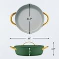 thumbnail image 4 of Tramontina Fiora 4.25-Quart Aluminum Ceramic Nonstick Multipurpose Pan with Lid, Induction-Ready, ILAG Swiss Coating, Oven & Dishwasher Safe - Green, 4 of 13