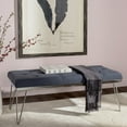 thumbnail image 1 of Safavieh Home Collection Marcella Navy & Chrome Bench, 1 of 2