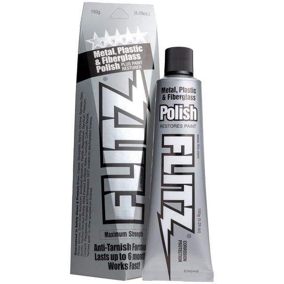Flitz Metal Polish Paste - 5.29oz USA-Made Polish for Solid Chrome, Stainless Steel, & Aluminum - Non-Abrasive for Light Oxidation - Requires Manual Buffing - Not for Plated/Coated Surfaces (1 Pack)
