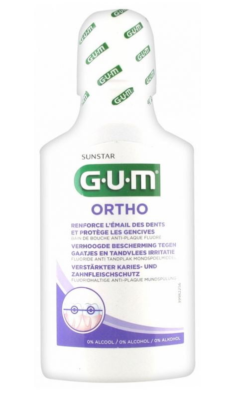 GUM Ortho Anti-Plaque Mouthwash 300ml