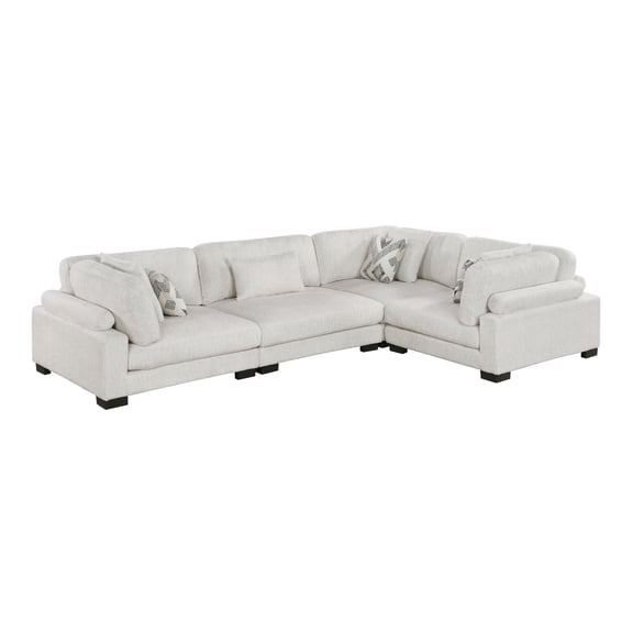 Lexicon Corydon Microfiber 4-Piece Modular Sectional in Beige
