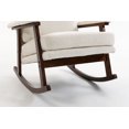 thumbnail image 4 of S-HOME Rocking Chair with Wood Frame and Upholstered Seat Ideal for Living Rooms and Sunrooms, 4 of 9