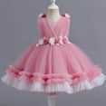 thumbnail image 3 of Vestido infantil, vestido de pastel de hilo hinchado, vestido de princesa, vestido de niña para el primer cumpleaños de niña de las flores, 3 of 6