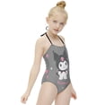thumbnail image 3 of Kuromi And My Melody Girls One Piece Swimsuits Hawaiian Summer Swimwear Beach Bathing Suit Outfits, 3 of 7