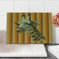 thumbnail image 2 of Giraffe Cutting Board, Sketch Style Image Portrait of Hipster Animal Zoo Safari Wildlife Themed, Decorative Tempered Glass Cutting and Serving Board, Small Size, Multicolor, by Ambesonne, 2 of 5