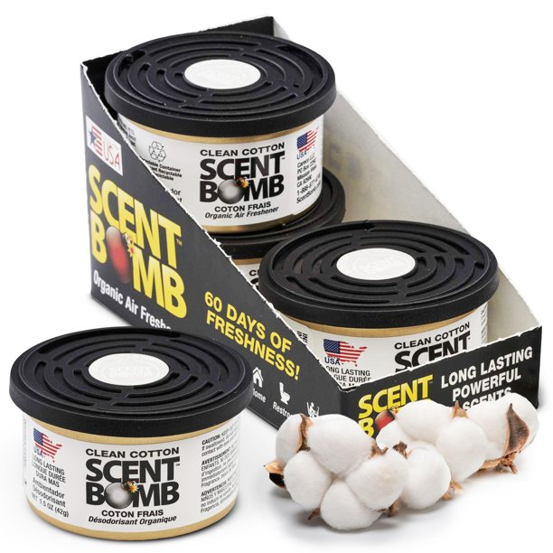 Ambientador Scent Bomb Orgánico a Prueba de Derrames, Pack de 4