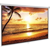 GAINVANE Manual Pull Down Projector Screen, 84 inch 16:9 HD Retractable Projector Screens,Black