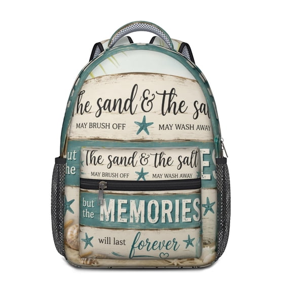 Floral Oxford Fabric Backpack Water Splash Proof Casual Daypack