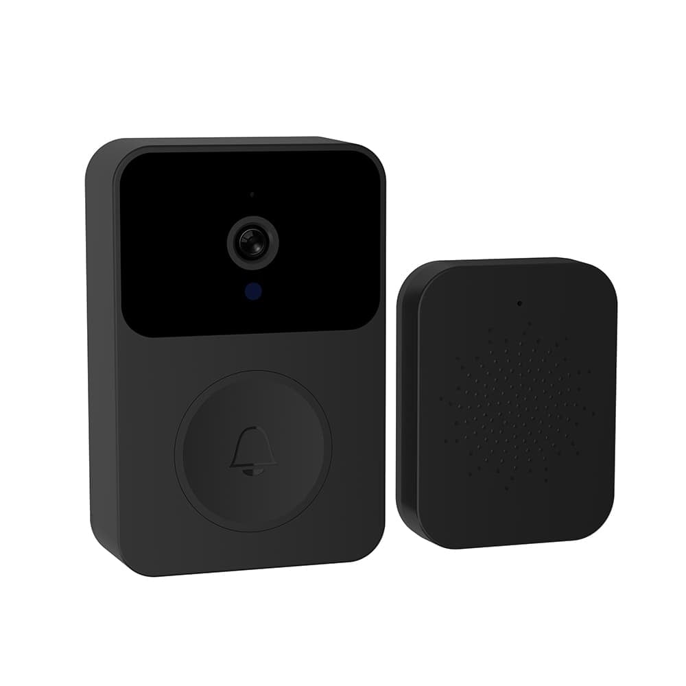 Visual Smart Doorbell, 300K Camera, 3-6 Months Use, 2-Year Standby for Home Security（Black）