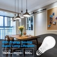 thumbnail image 3 of Bombillas LED GoBright A19, 13 W, 5000 K, luz blanca diurna, paquete de 12, 3 of 8