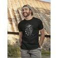 thumbnail image 2 of B&W Heart Silhouette Paint Art T-Shirt Men -Image by Shutterstock, Male XX-Large, 2 of 4