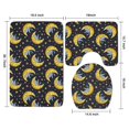 thumbnail image 2 of Astronaut and Moon Black Pattern 3 Piece Bathroom Rug Set, Non Slip Absorbent Bath Mats with U-Shaped Contour Rug and Toilet Lid Cover, 2 of 4