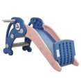thumbnail image 6 of 3 in 1 Toddler Slide, Freestanding Extra Long Slide with Basketball Hoop & Ball, Blue, 6 of 9