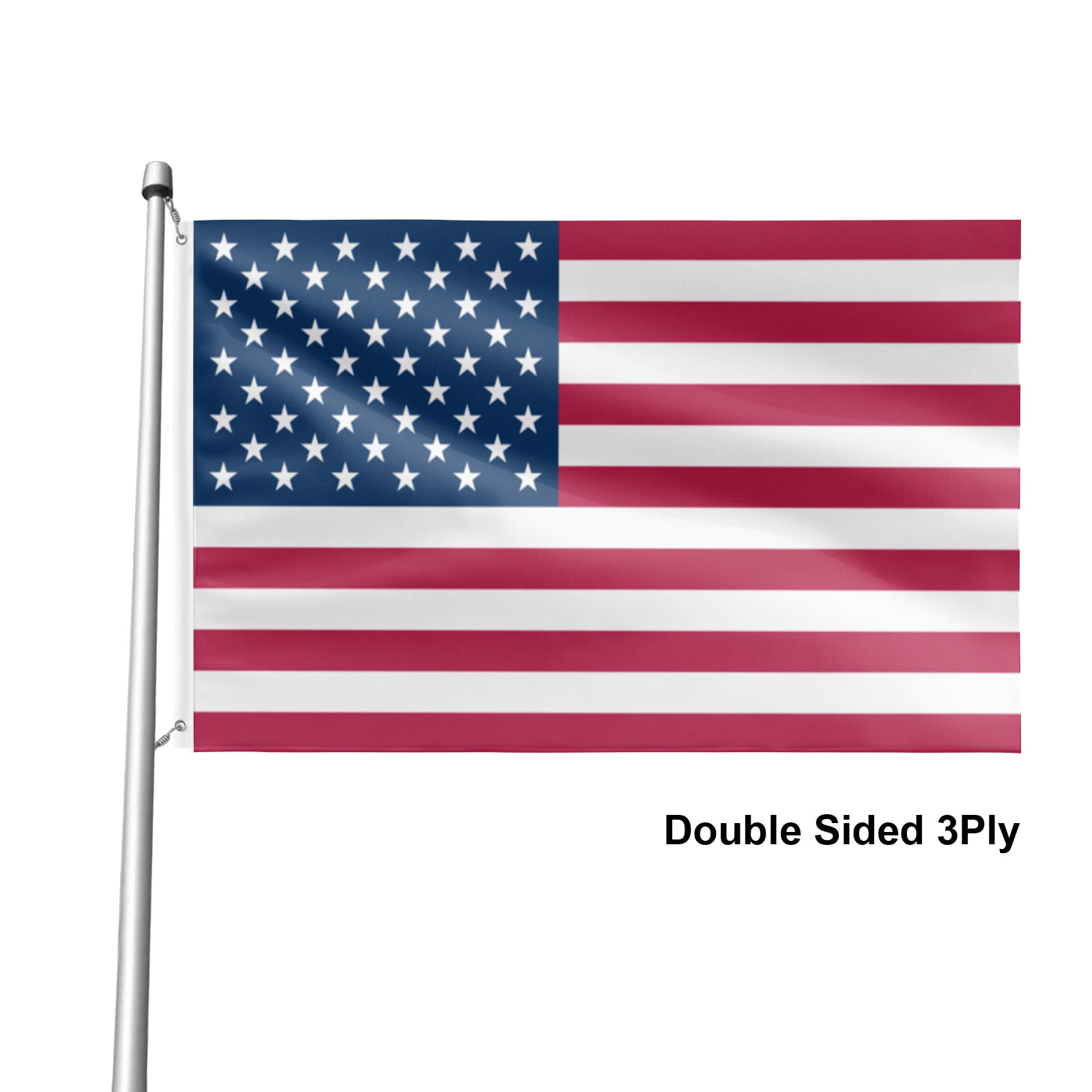 Livetty Double Sided 3 layers Flags 4x6 Ft United States Flags Banner for Yard Decoration Garden Display For World Soccer Play