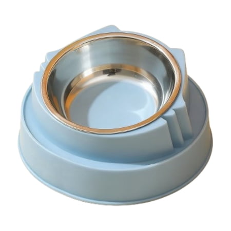 Cats Face Pet Bowl Bowl for Dogs Cats Elevated Feeder with Stainless Steel Pet Tray for Digestion Neck Protection Suitable for Small Medium Pet