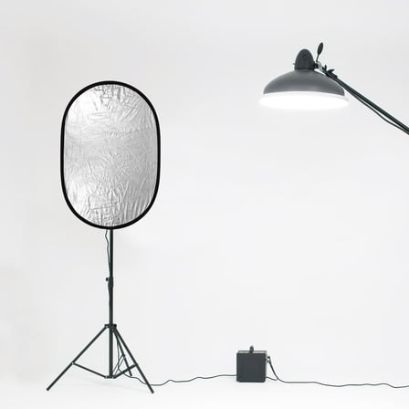 PAMINGONO 1Set Photo Reflector Collapsible 60X90X0.5in Cloth Silver Reflect Light