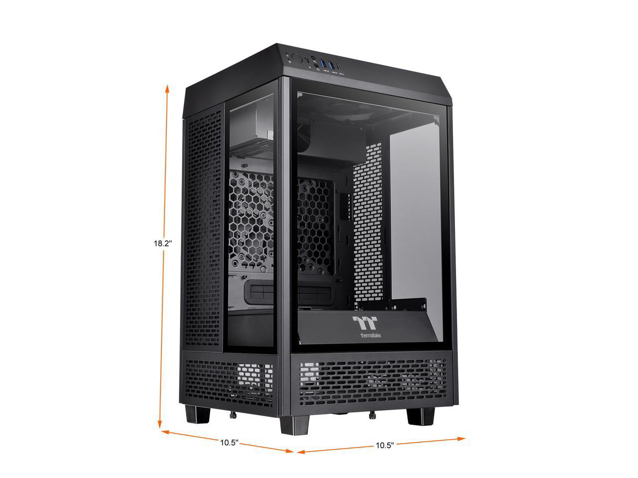 Thermaltake The Tower 100 Black Mini Chassis Tempered Glass Type-C 