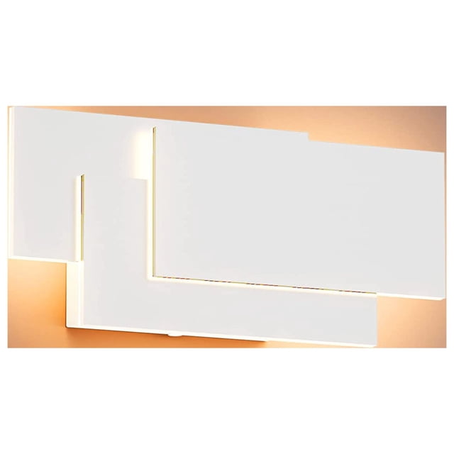 Aplique de pared, lámpara de pared de 12 W, aplique de pared resistente al agua IP20, diseño de dormitorio moderno y elegante, aplique de pared para pasillo, blanco cálido, blanco