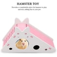thumbnail image 4 of Casa para hámster para mascotas Casa de juegos para hámster de madera Casa escondite Nido de descanso para animales pequeños con escaleras para ratones Ratones Mascotas Animales pequeños Rosa, 4 of 5