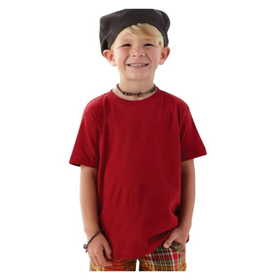 Rabbit Skins Toddler Fine Jersey Double Needle T-Shirt. 3321, Garnet 4T