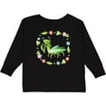 thumbnail image 3 of Inktastic Praying Mantis with Flowers and Leaves Boys or Girls Long Sleeve Toddler T-Shirt, 3 of 5