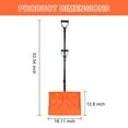 thumbnail image 2 of Aootek 18-Inch Wide Snow Shovel with Auxiliary Handle for Effortless Clearing on Driveways & Sidewalks, Orange, 2 of 6