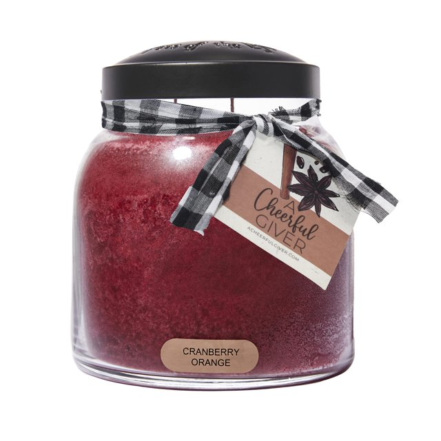 A Cheerful Giver – Naranja Arándano – Vela Perfumada Papa De 34 Oz Con Tapa – Guardianes De La Luz – 155 Horas De Tiempo De Combustión Regalo Para Mujeres Rojo