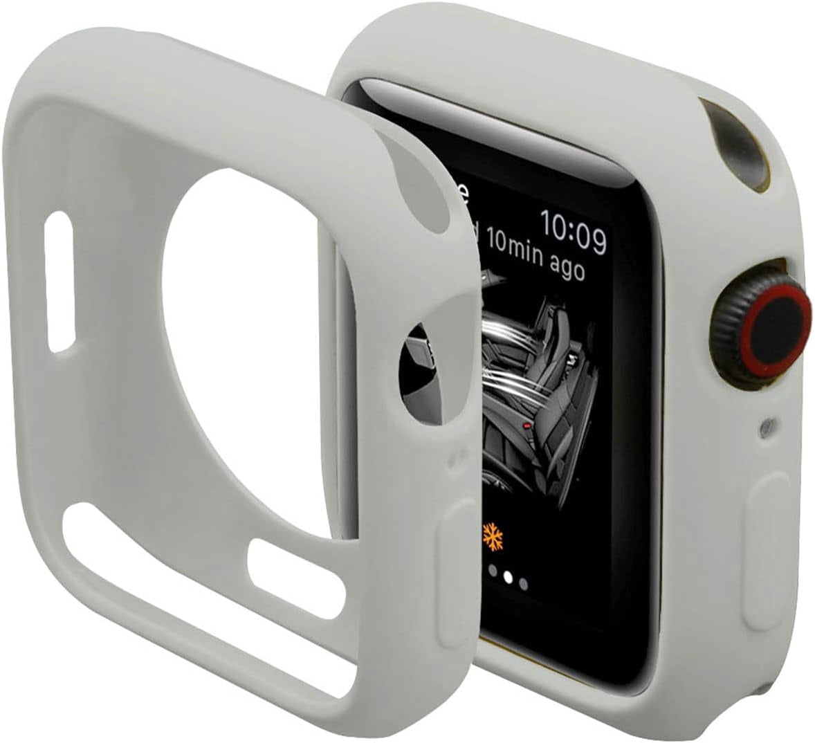 XiHAMA Ultra Thin Soft TPU Bumper Case Compatible with iWatch Apple Watch Series SE 6/5/4