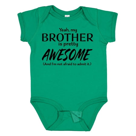 

Inktastic Yeah My Brother is Pretty Awesome Gift Baby Boy or Baby Girl Bodysuit