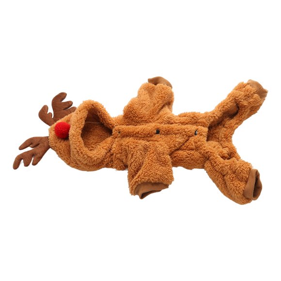 Pyjama de Noël pour Chiens, Doux et Respirant, Sensation de Port, Combinaison à 4 Manches, Design Renne, Vêtements pour Chien, Fermeture à Boutons pour Photographie pour les Fêtes L