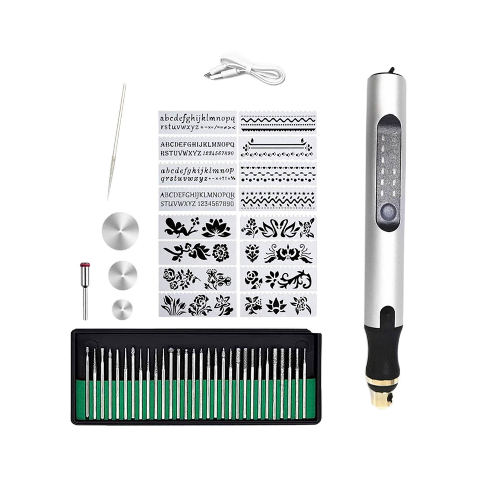 Nishiyuenyi DIY Engraver Pen Electric Engraving Tool Kit Handheld Carving Tool Engraving Pen