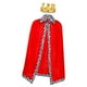 thumbnail image 1 of Capa Y Corona Reales, Accesorios de Disfraz para Fiesta de Cumpleaños O Cosplay Rojo adulto, 1 of 9