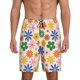 thumbnail image 1 of Balery Groovy Daisy Flowers Pantalones cortos de pijama de punto de algodón para hombre con cinturilla y bolsillos-Medium, 1 of 6