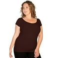 thumbnail image 2 of Skinny Tees "And a Little More" Plus Size Cap Sleeve Tee 174, 2 of 6