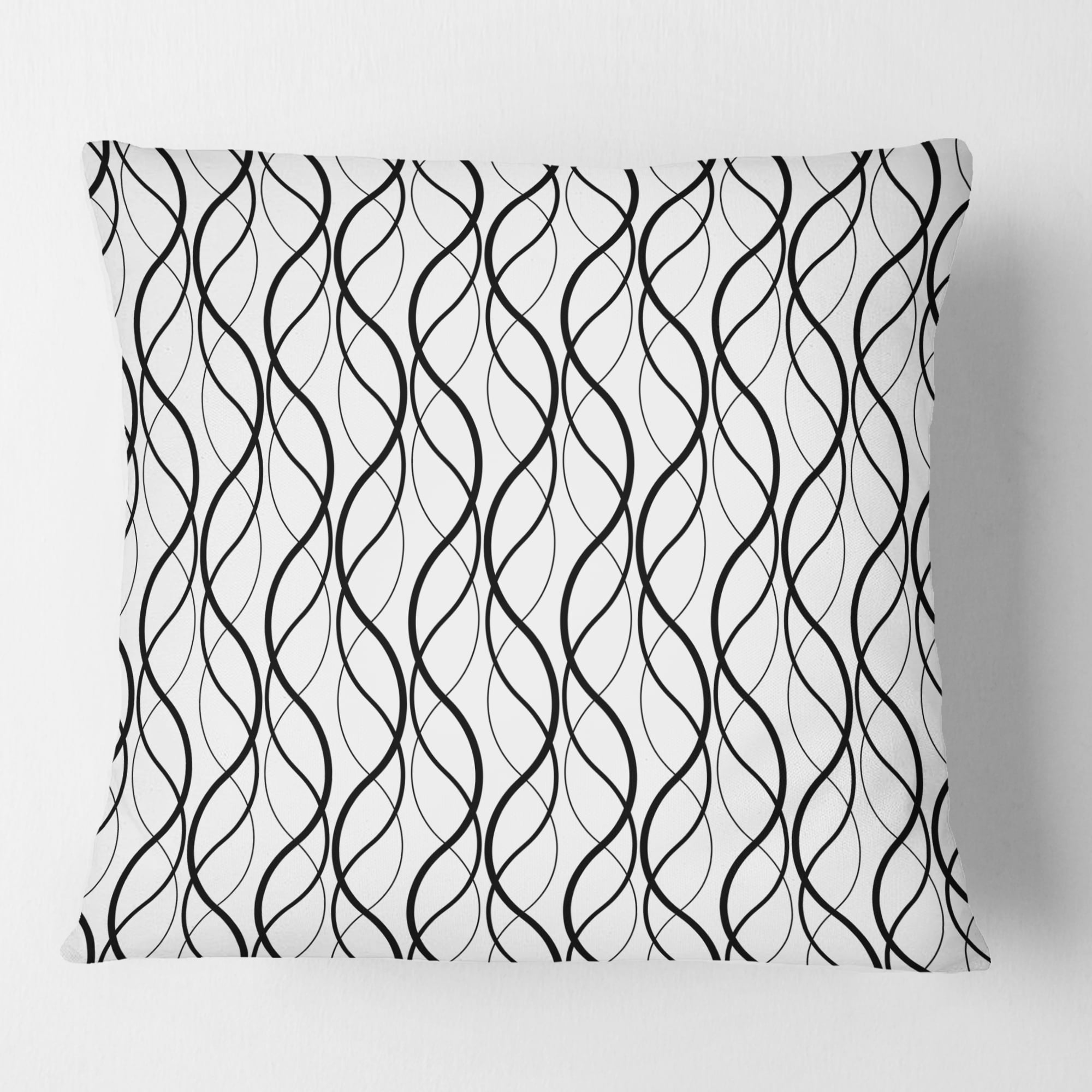 Designart Retro Geometrical Abstract Minimal Pattern X' Mid-Century Modern Throw Pillow - 18x18