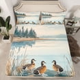 thumbnail image 2 of Feelyou Kid Jungle Duck Full Size Sheets, Vintage Lake House Bed Sheets, 4pcs, 2 of 7