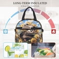 thumbnail image 4 of Uemuo Clear Sky Cute Sunflower Panda Printed Lunch Bag Lunch Box Reusable Insulated Lunch Tote Bag, Leakproof Thermal Cooler Sack Food Handbags Case High Capacity, 4 of 5